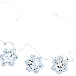 Crocheted Snowflake Holiday Garland for wholesale by HDIF-USA