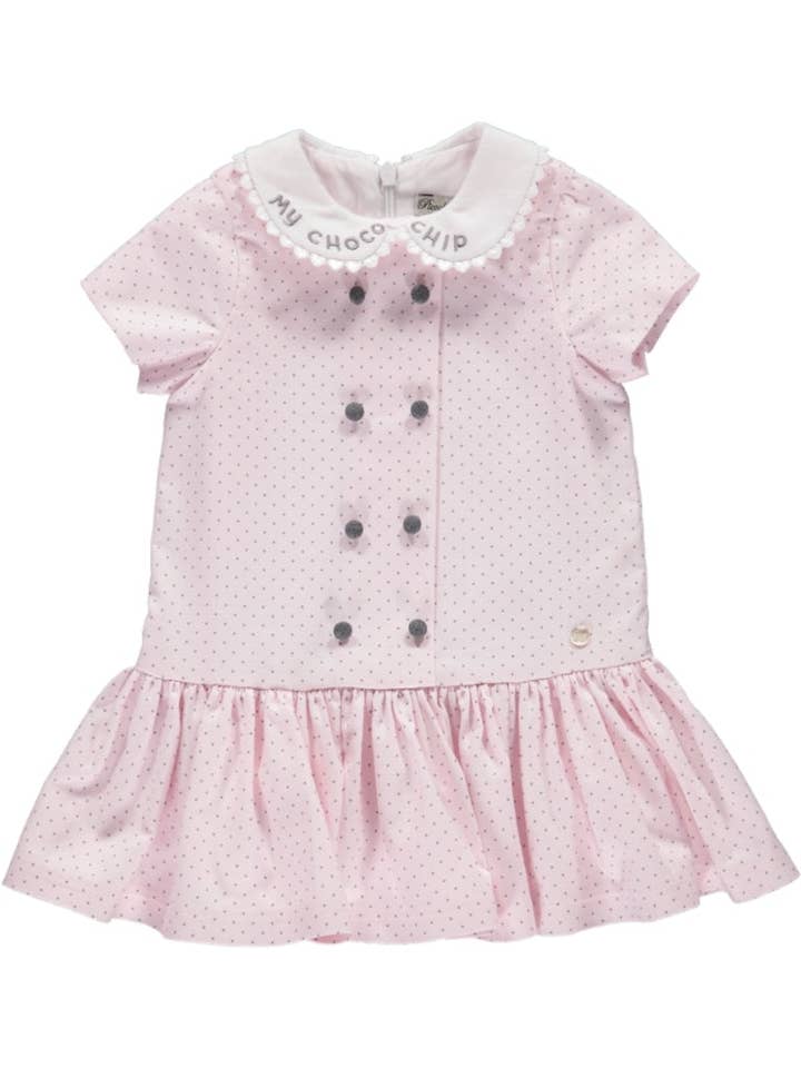 Rose polka prickar klänning för wholesale av Piccola Speranza