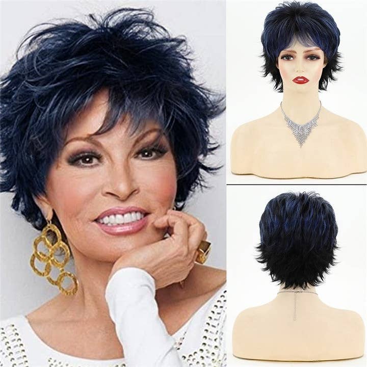FurDecoration - Wholesale Wig/Hair Piece - Short Curly Synthetic Wig Cap5