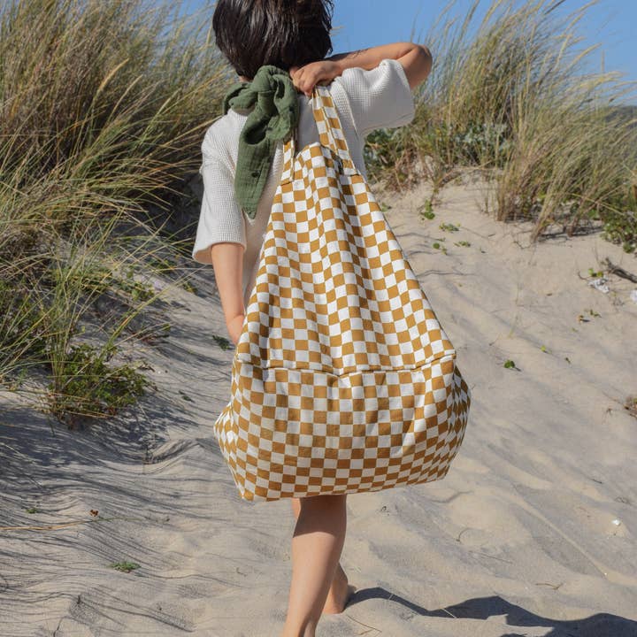 Rose in April – wholesale Tote bag – Women's – ELISA TOTE BAG CHECKERBOARD CARAMEL5