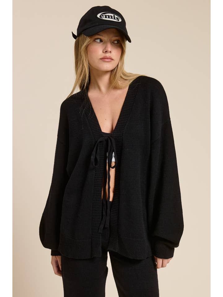 Mimosa - Wholesale Lounge Set - Women's - Tie Knit Cardigan and Pants Matching Set6