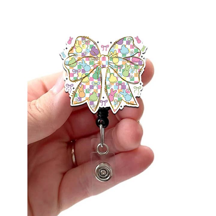 Porta-Crachá com Laço Coquette de Páscoa por atacado de Good Girl Gone Badge