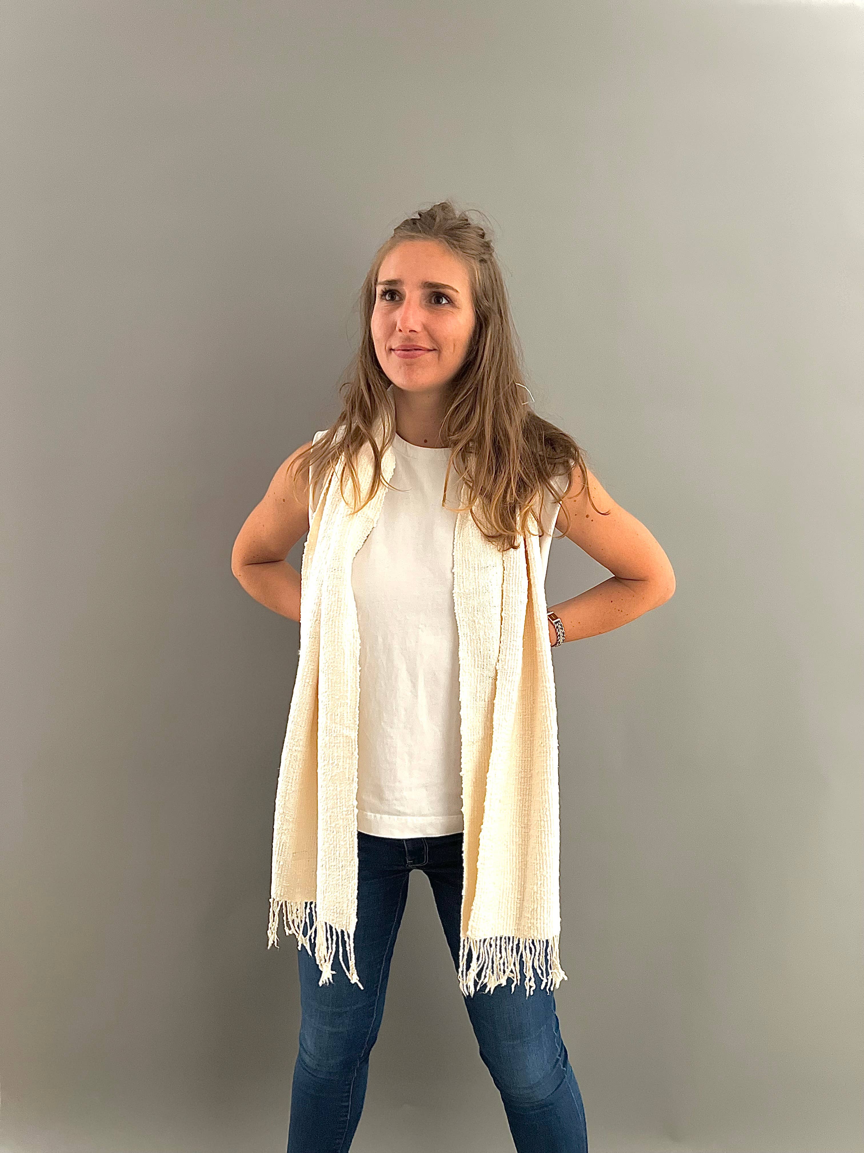 Krama Heritage - Wholesale Scarf - Unisex - The Ivory Natural Krama6