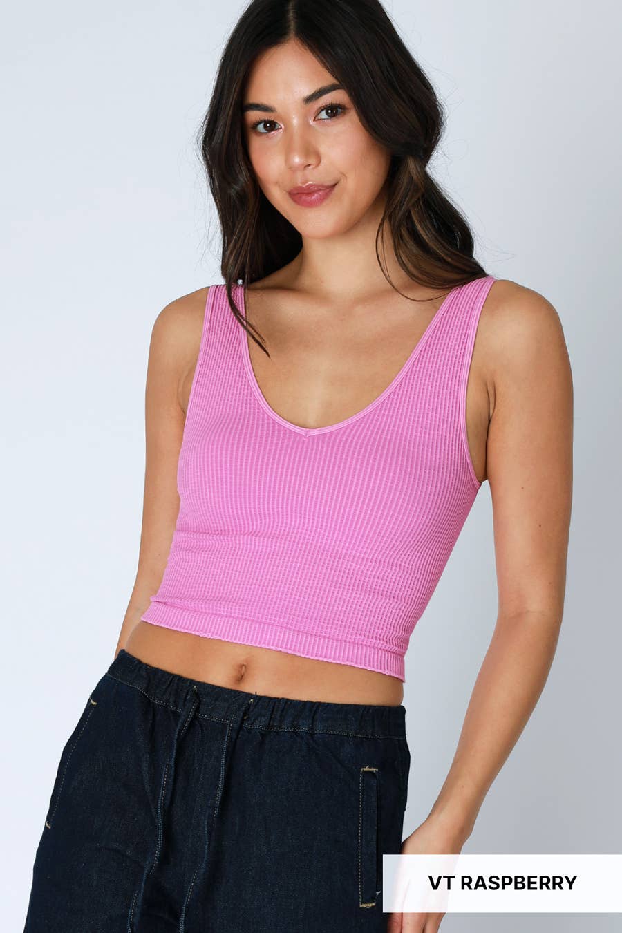 NIKIBIKI - Venta al por mayor Jersey corto de punto - Mujer - NS7634 - Top de cuello en V vintage15