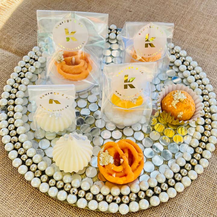 Kourage & co - Wholesale Novelty candle - Jalebi & Kaju Katli Diya Candle