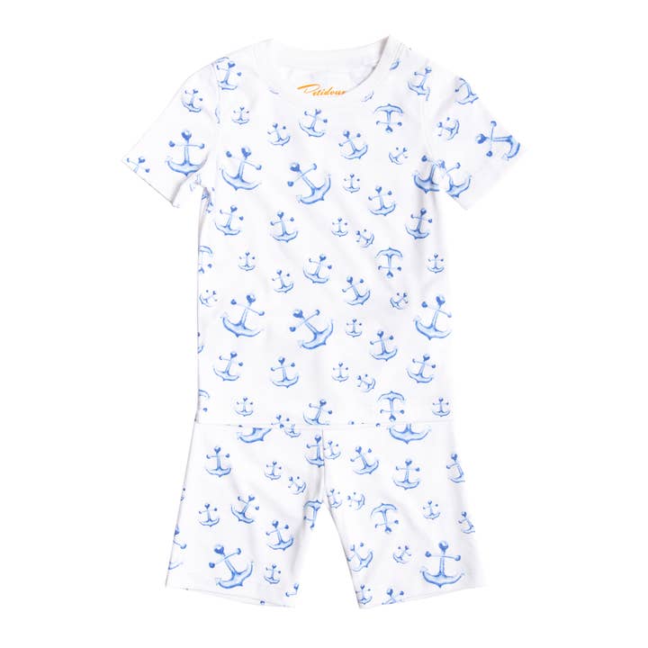 Anchoring in Nantucket - Short Sleeve Pajamas for wholesale by Petidoux