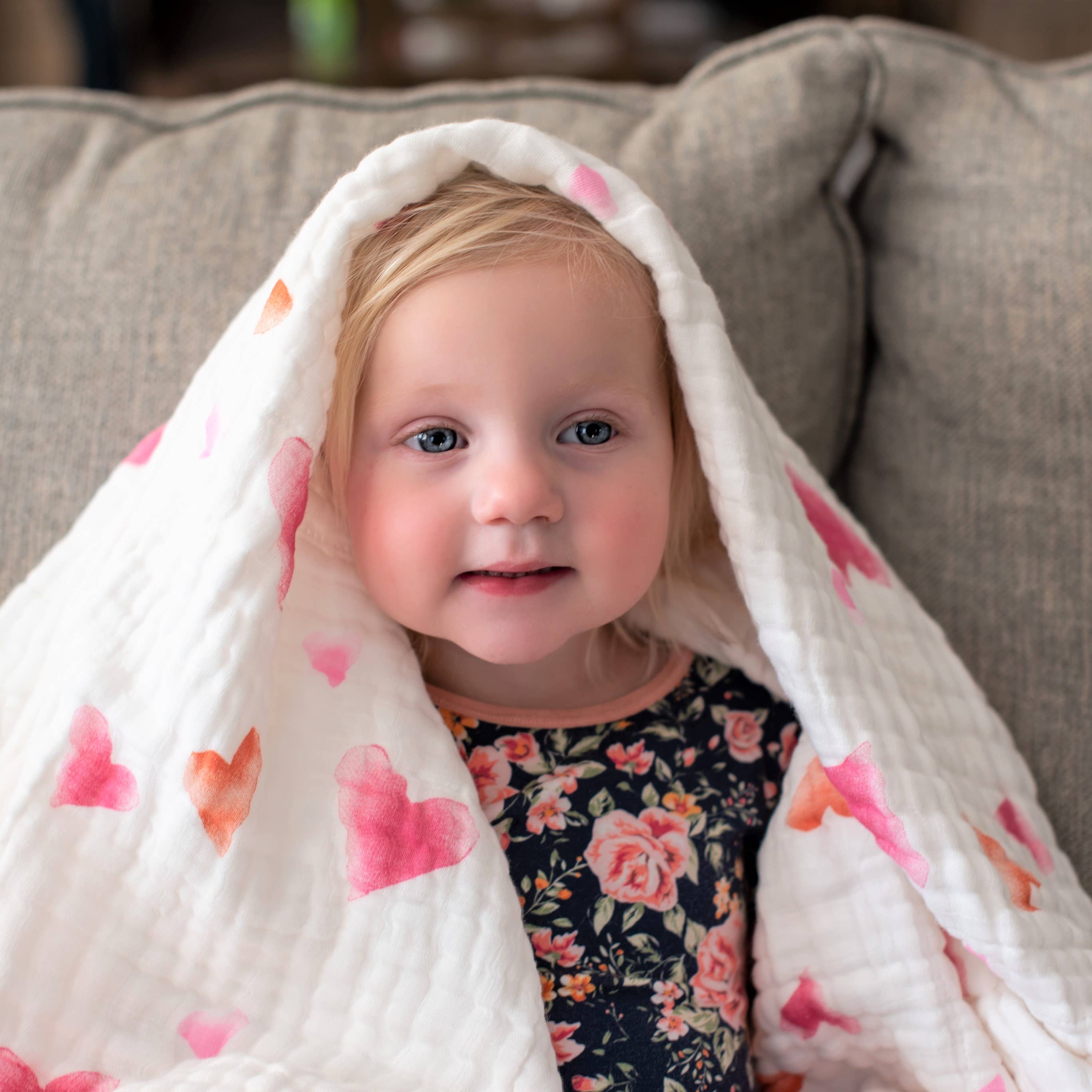 LollyBanks - Vente Courtepointe - Enfant et bébé - Tu as volé mon cœur - Couverture en mousseline pour bébé fille de la Saint-Valentin1