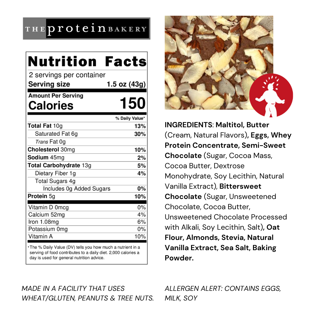 The Protein Bakery - Wholesale Brownie - Almond Protein Brownie 2