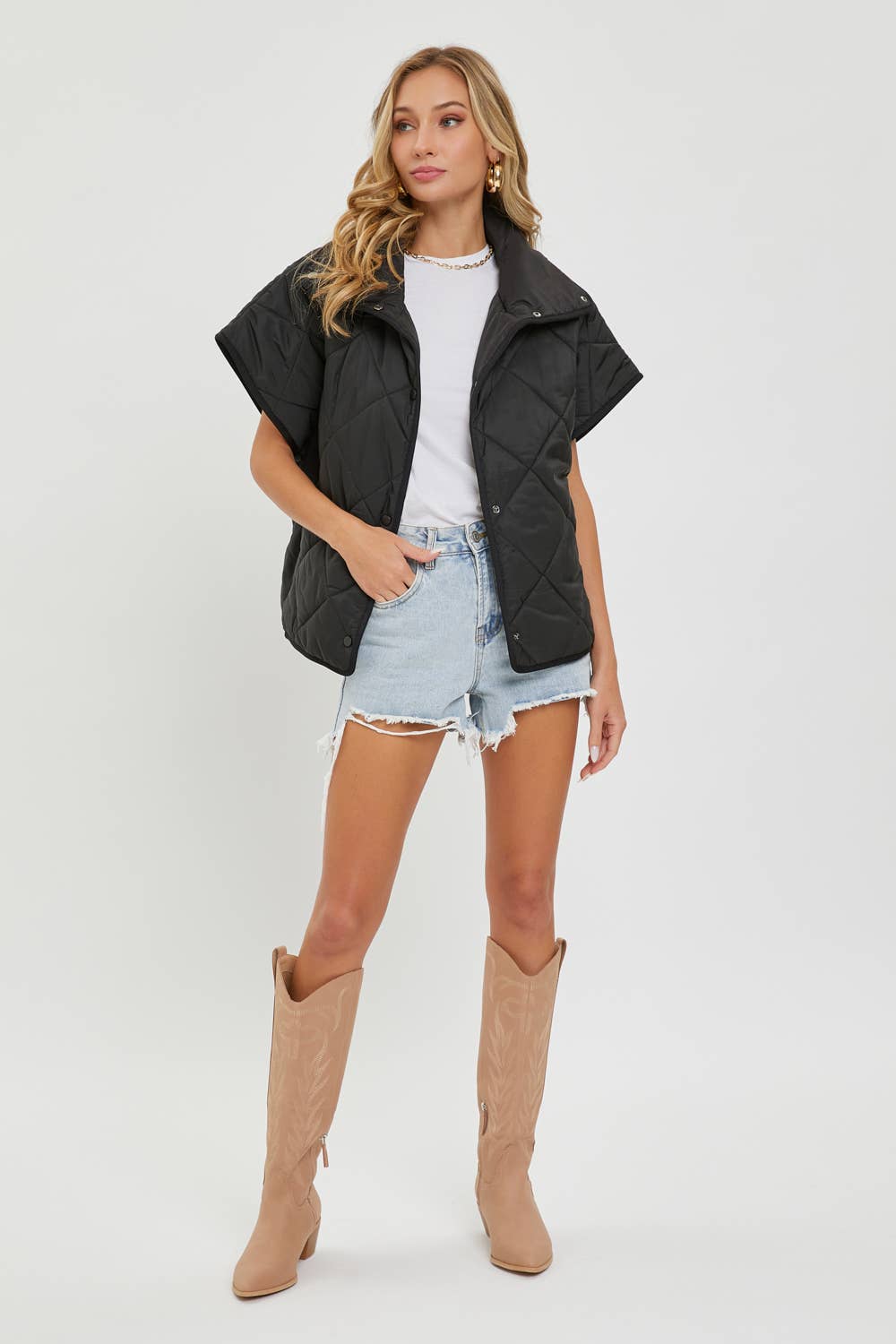 Sweet Lovely by Jen - Wholesale Outerwear Vest - Women's - QUILTED  PADDED VEST OUTERWEAR 4