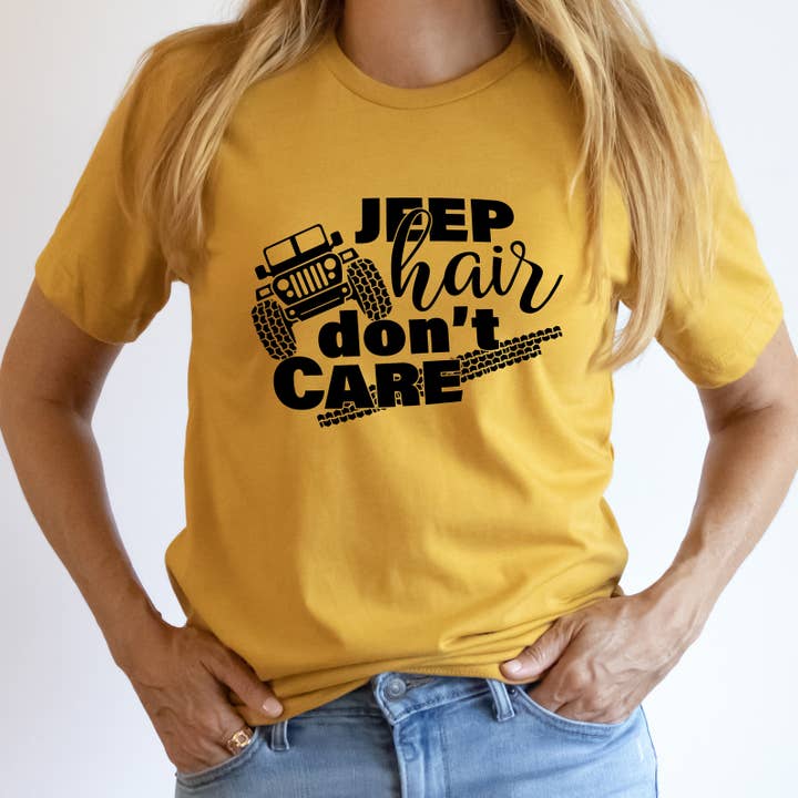T-shirt Jeep Hair Don't Care | T-shirt Jeep pour fille | T-shirt Go Topless pour la vente par Dakota Soul Tees