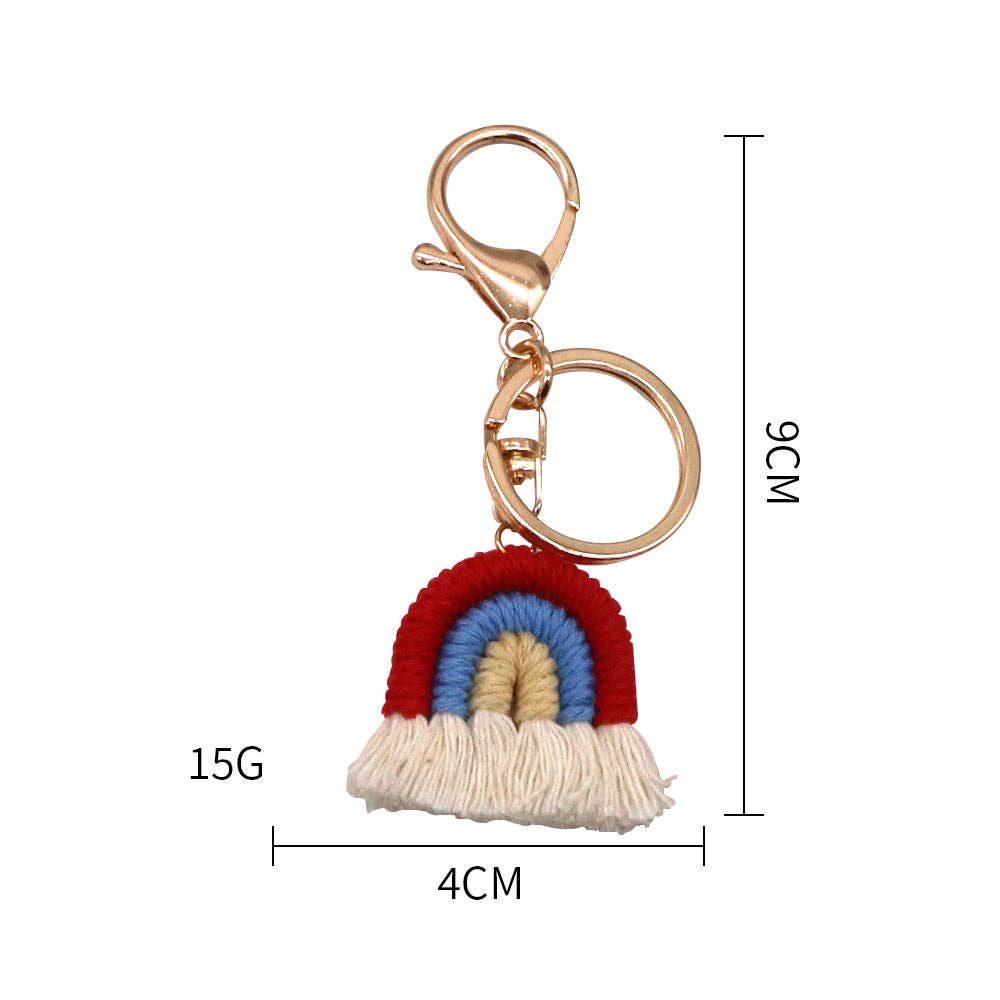 Funkyrel® Atzbranding Limited – wholesale Nyckelringar - Dam – Koco - Virkad regnbågsnyckelring3