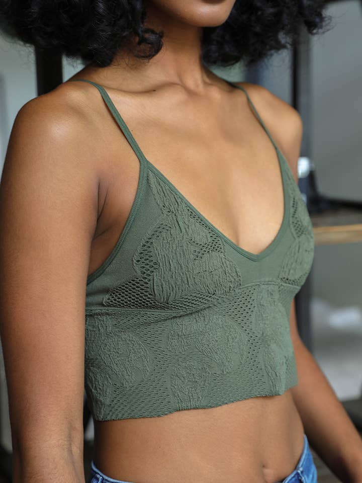 Leto Accessories - Wholesale Bralette - Women's - Seamless Padded V Neck Brami ❤️10