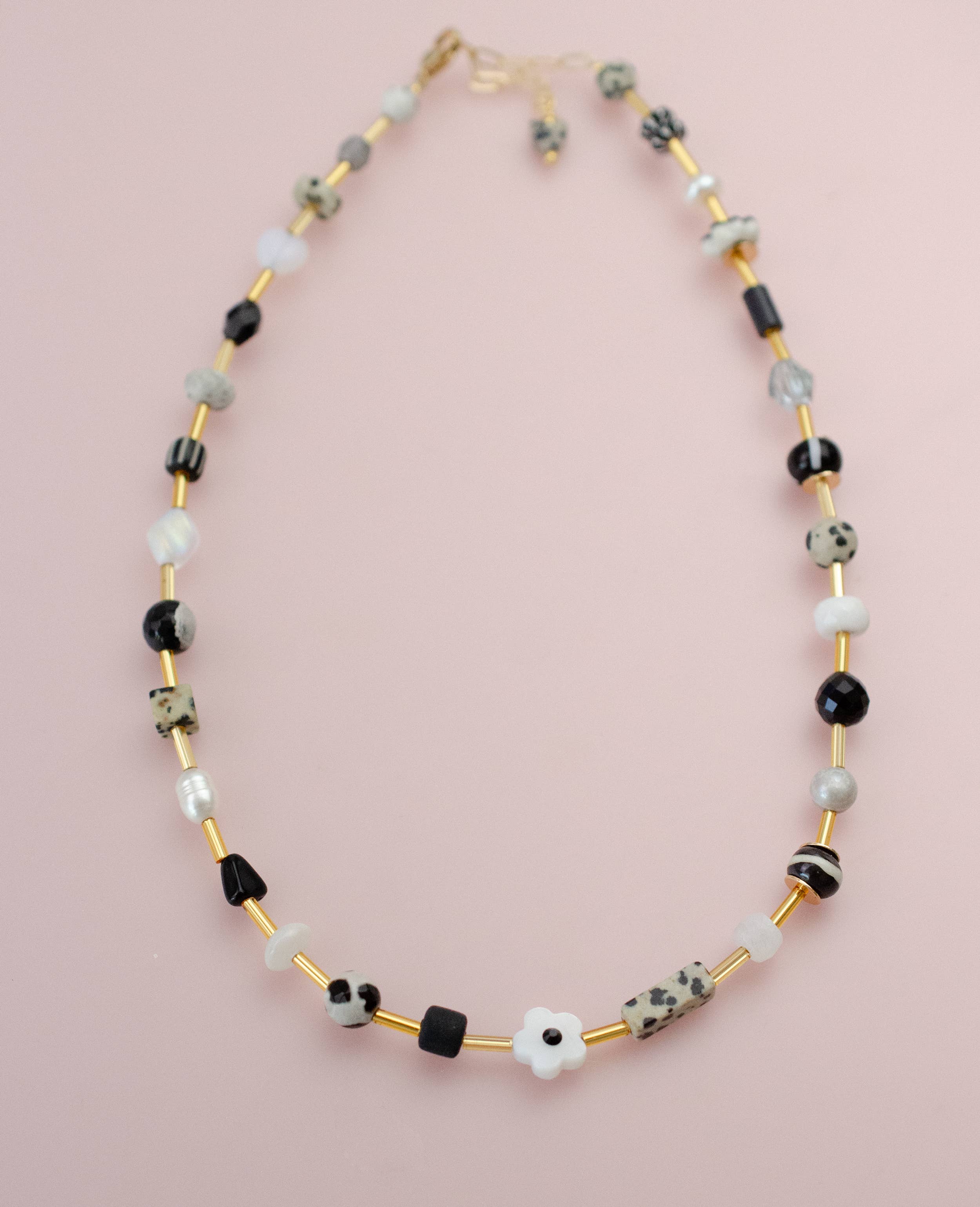 Jill Makes - Wholesale Beaded/Pearl Necklace - Black and white Beaded Necklace3