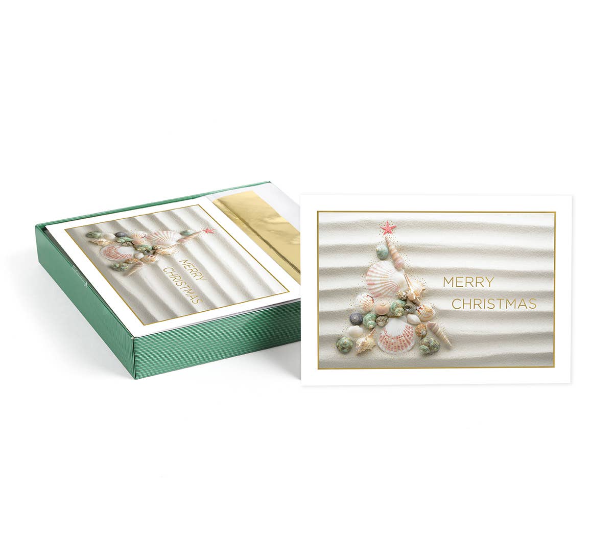 Masterpiece Studios - Wholesale Christmas Card - Shell Christmas Tree Boxed Holiday Cards1