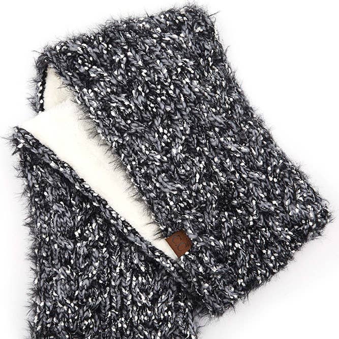 Hana - Wholesale Scarf – Women's - C.C Eyelash Confetti Yarn Knitted Infinity Scarf2