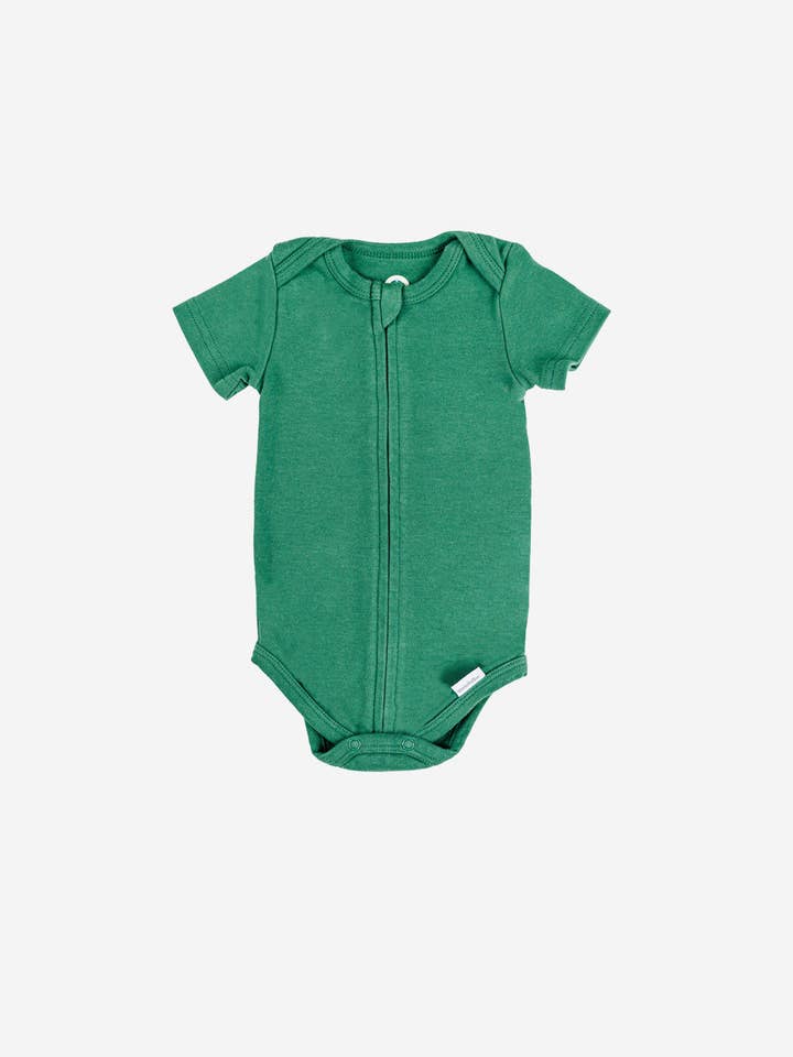 Hunter Zipper Bodysuit in Hunter, Newborn for wholesale on Faire1