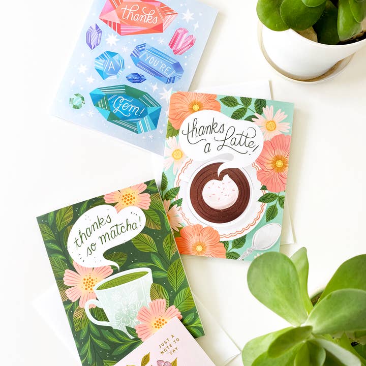 Paper Raven Co. - Wholesale Thank You Card - Thanks a Latte Card5