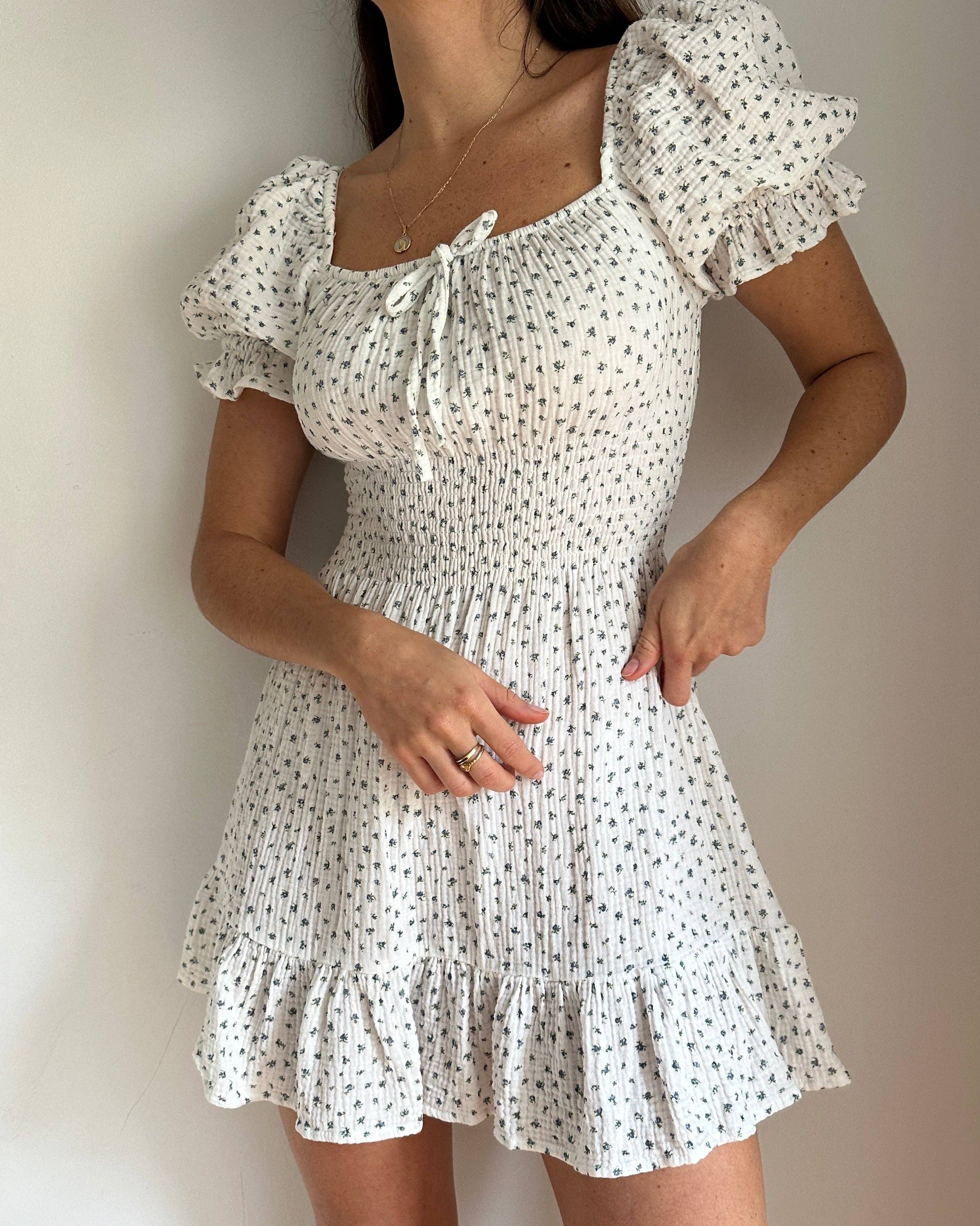 White Freya Dress (limited edition) for wholesale on Faire2