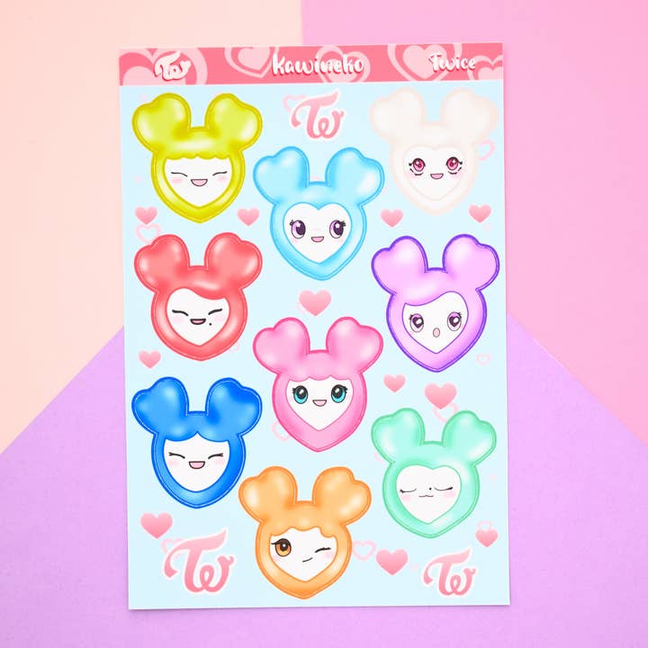 Foglio adesivo Lovelies Kpop per ragazze per la vendita all'ingrosso da parte di Kawineko