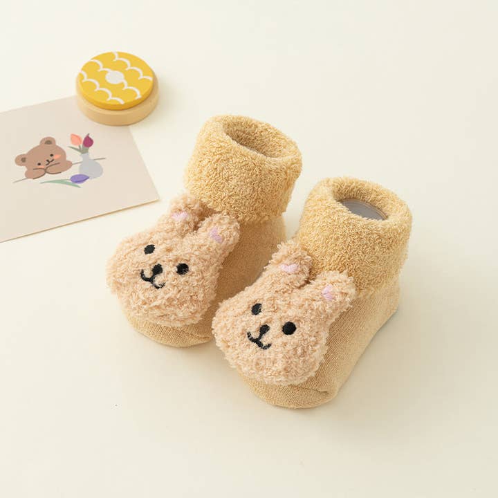 Little Trendy - Vente Chaussettes – bébé - Chaussettes en peluche antidérapantes pour nouveau-né5
