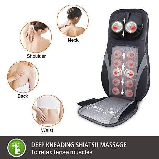 SNAILAX - Wholesale Body Massager - Snailax Shiatsu Back Massager with Heat & Deep Kneading Massage Chair Pad - 234