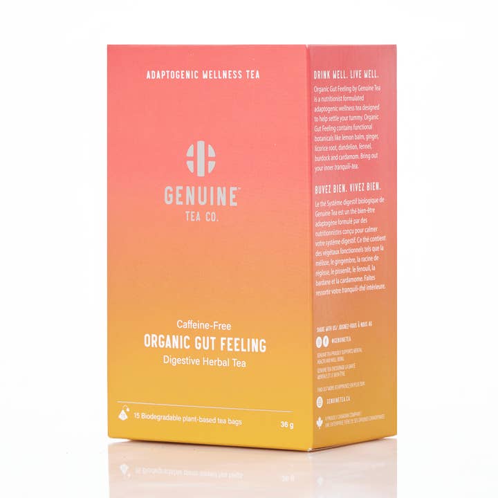 Sachets de thé biologiques Gut Feeling Pyramid pour la vente par Genuine Tea