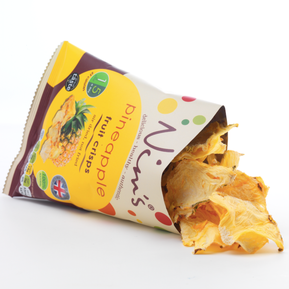 Nims Fruit Crisps – wholesale Dried/dehydrated fruit – Nim's Pineapple Crisps - Multipack Box of 12X20g4