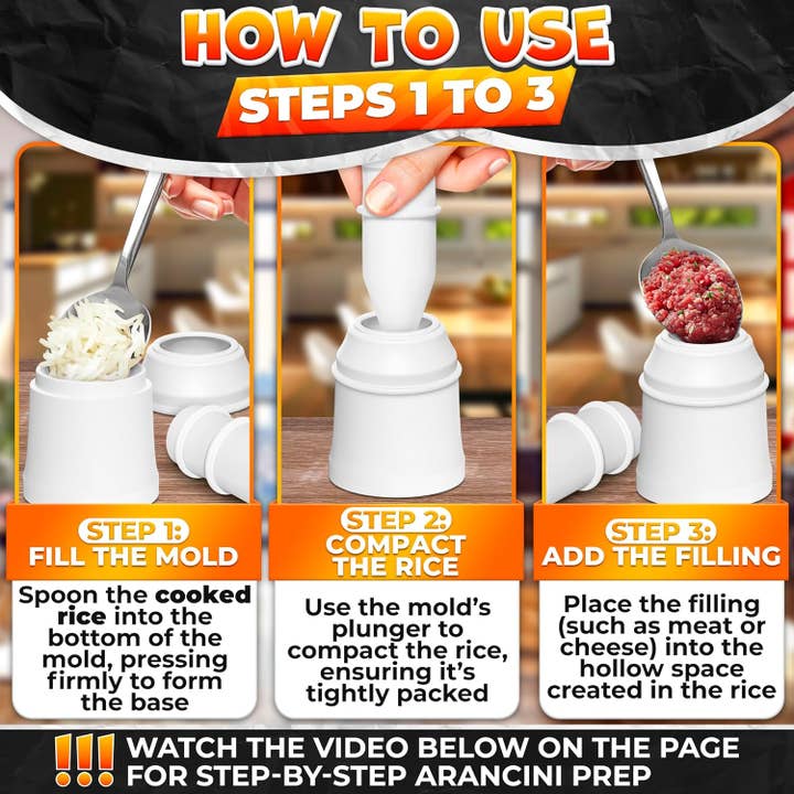 VIGOR - Wholesale Kitchen Tool/Gadget - Arancini Maker Mold Set Dual Set for Round & Conical Rice1