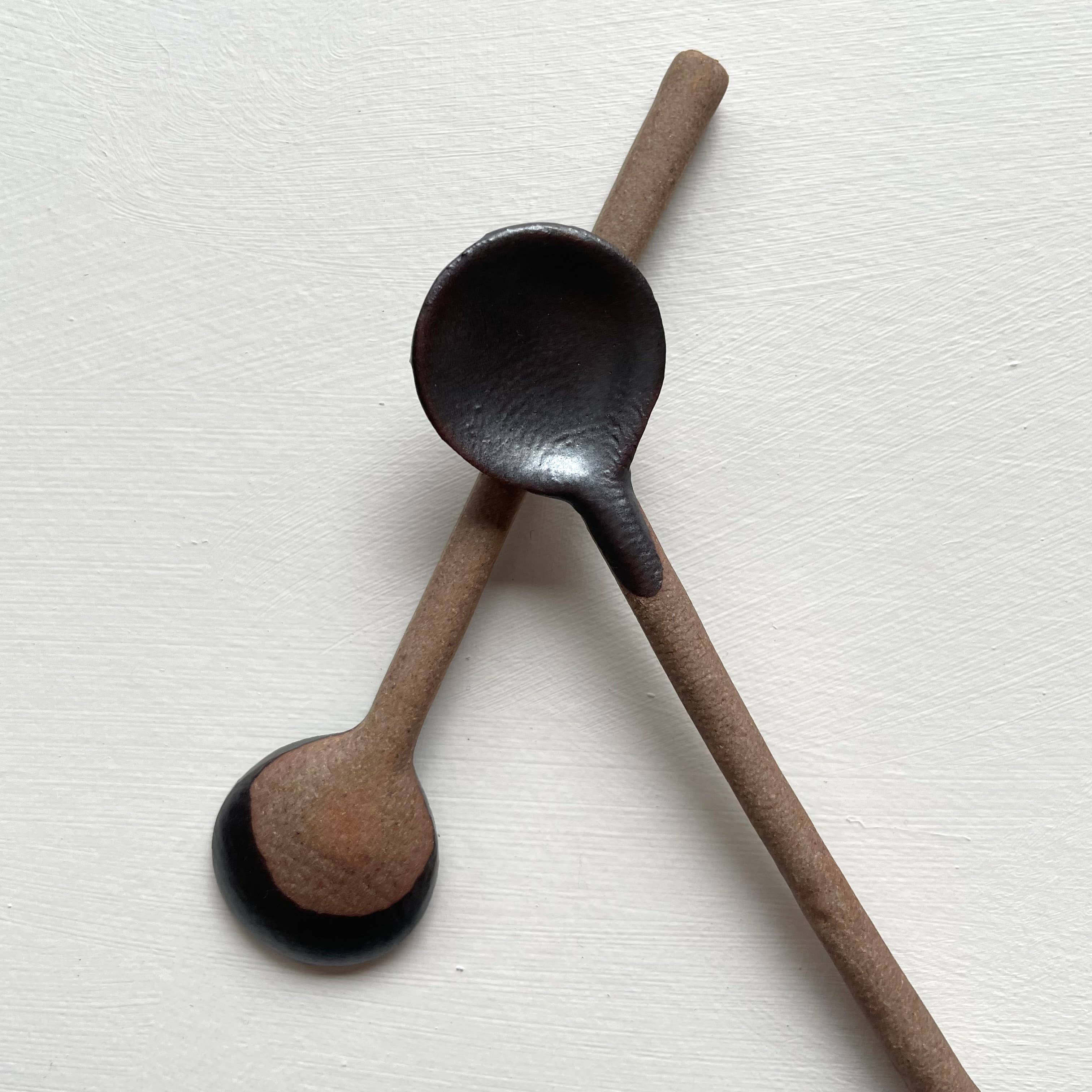 fort & field - Wholesale Kitchen Spoon - Neutral small handmade Japanese pottery coffee or tea spoon7
