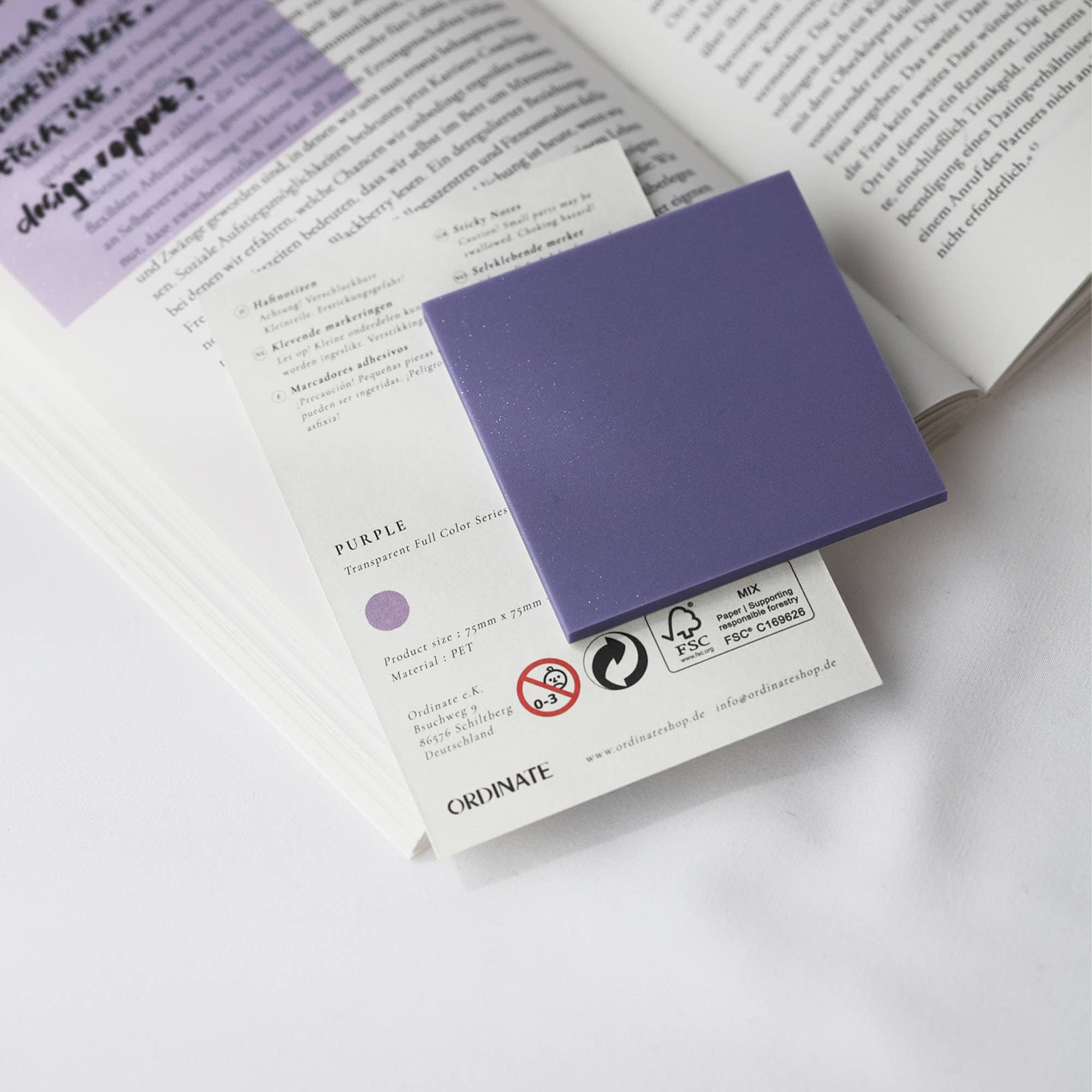 Ordinate - Wholesale Sticky Notes - Purple | Clear Transparent Sticky Notes5