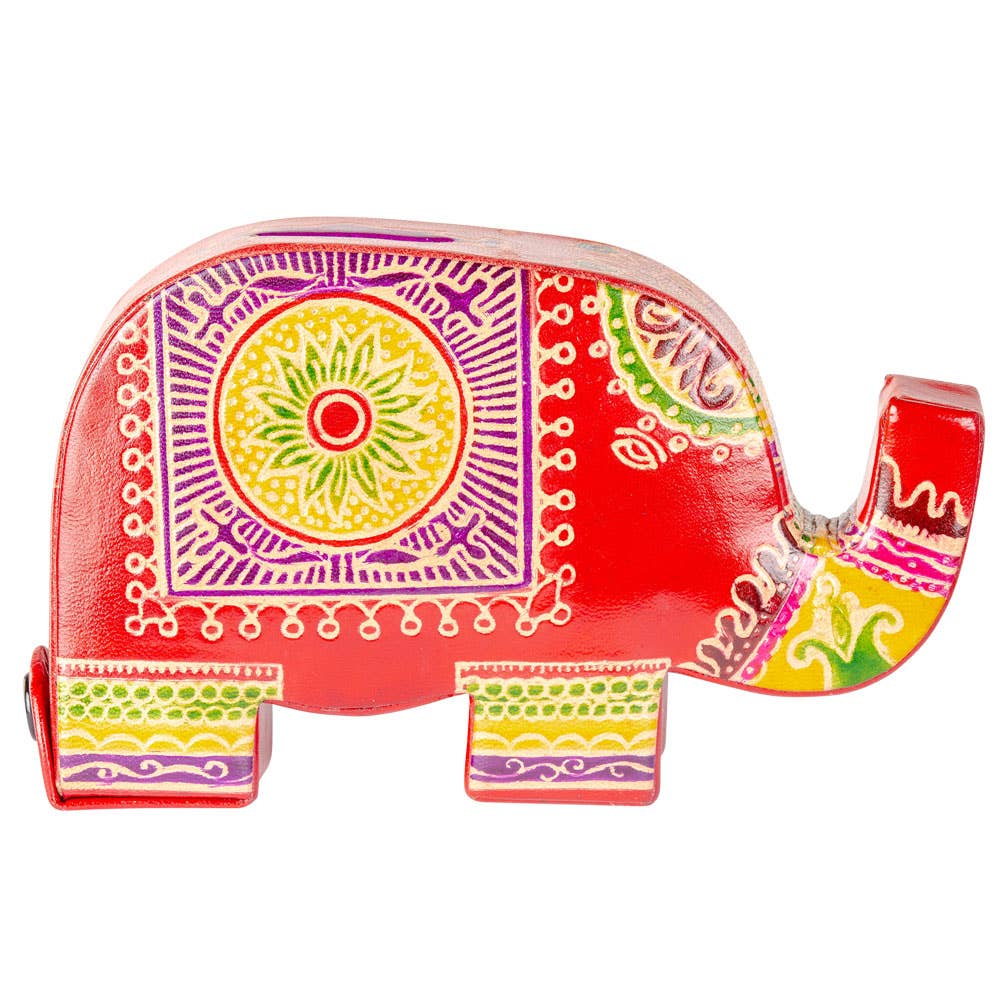 Benjamin International - Wholesale Money/Piggy Bank - Kids & Baby - Baby Elephant Leather Bank1