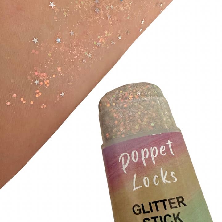 Poppet Locks - Wholesale Body glitter/shimmer - Irredescent Glitter Stick - Face & Body balm1