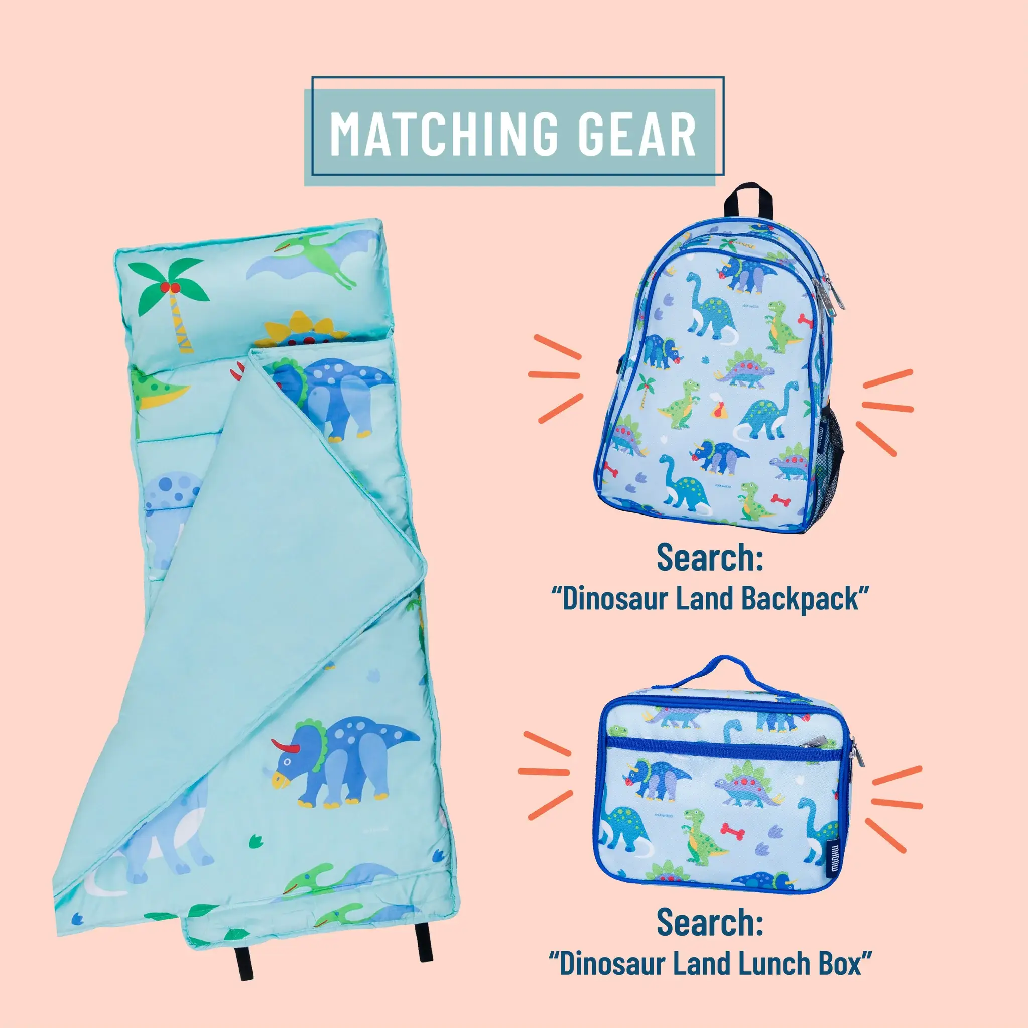 Wildkin - Wholesale Nap Mat - Kids & Baby - Dinosaur Land Microfiber Nap Mat2