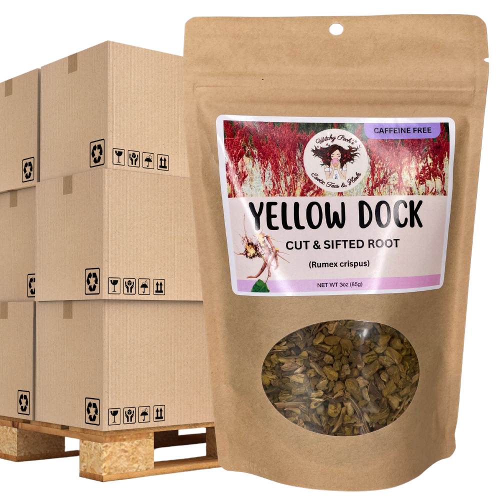 Witchy Pooh's Exotic Teas & Herbs - Wholesale Loose Tea - Witchy Pooh's Yellow Dock Tea - Cut & Sifted Root, Caffeine 17