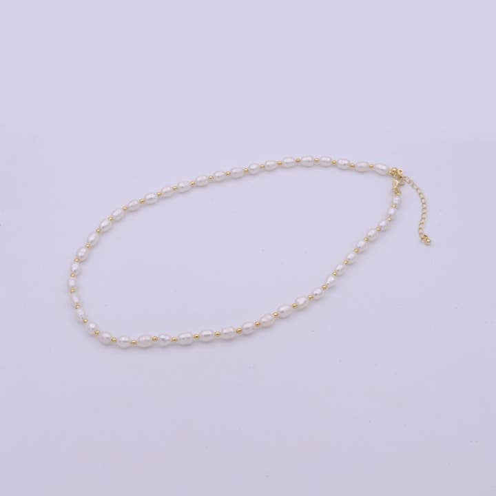 Aim Eternal - Wholesale Choker/Collar - Freshwater Pearl Choker Necklace | Small Dainty Pearl Necklace 16.5 inch + 2 inch extender | WA-5092