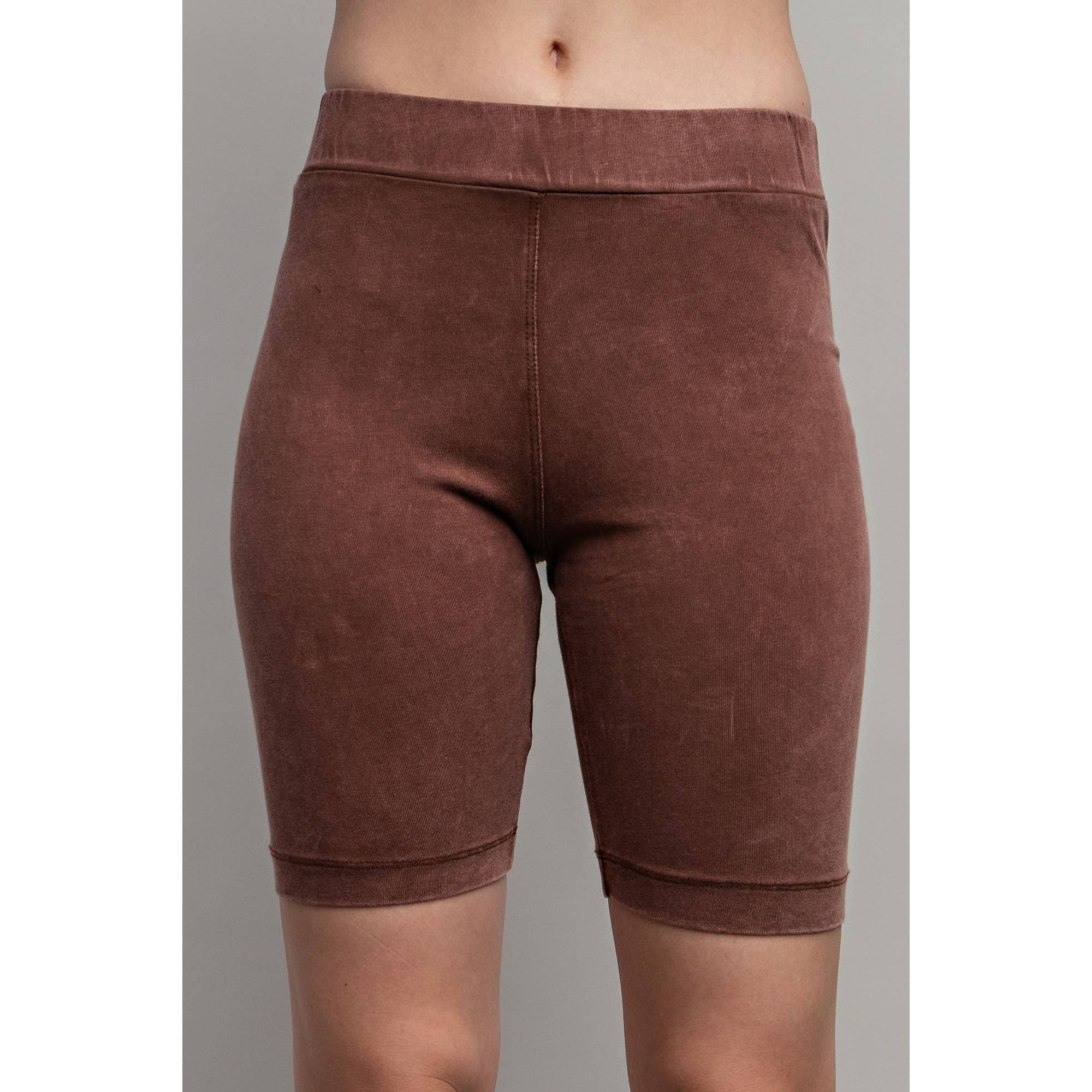 Sweet Generis - Wholesale Lounge Set - Women's - COTTON MINIERAL WASHED OVERSIZE TOP WITH CASUAL BIKER SHORT 7