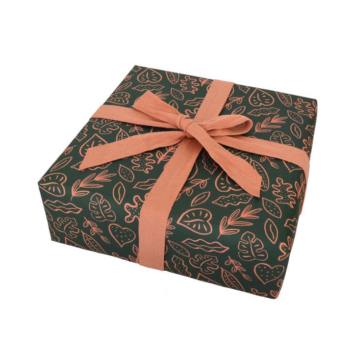 Jungle Leaves Wrapping Paper for wholesale by Laura Barnes Wholesale Ltd