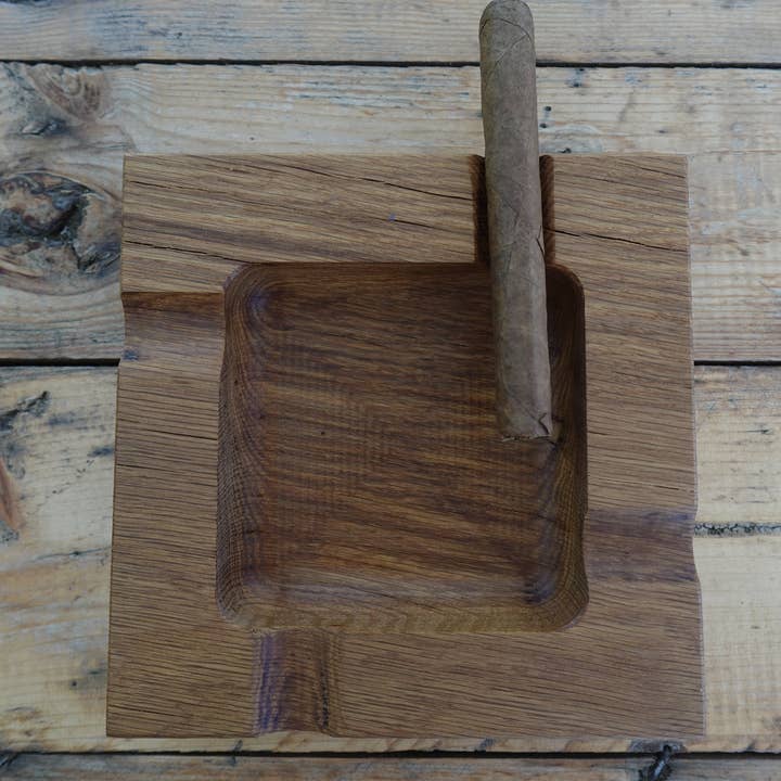 Indiana White Oak Cigar Ashtray 09252024WO2 for wholesale by The Gant Collective