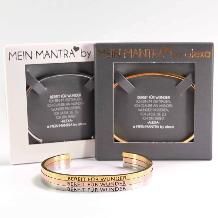 MANTRA BRACELET - READY FOR MIRACLES for wholesale by Mein Mantra