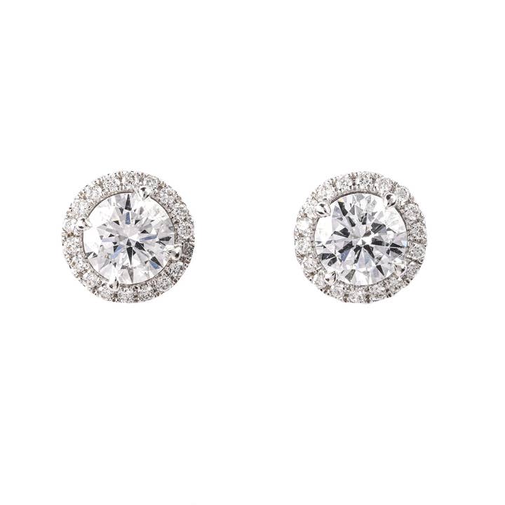 OISHI DIAMONDS - Wholesale Stud/Post Earrings - 1.65 CT Lab grown Diamond Earrings, 14Kt Gold Studs for wome3