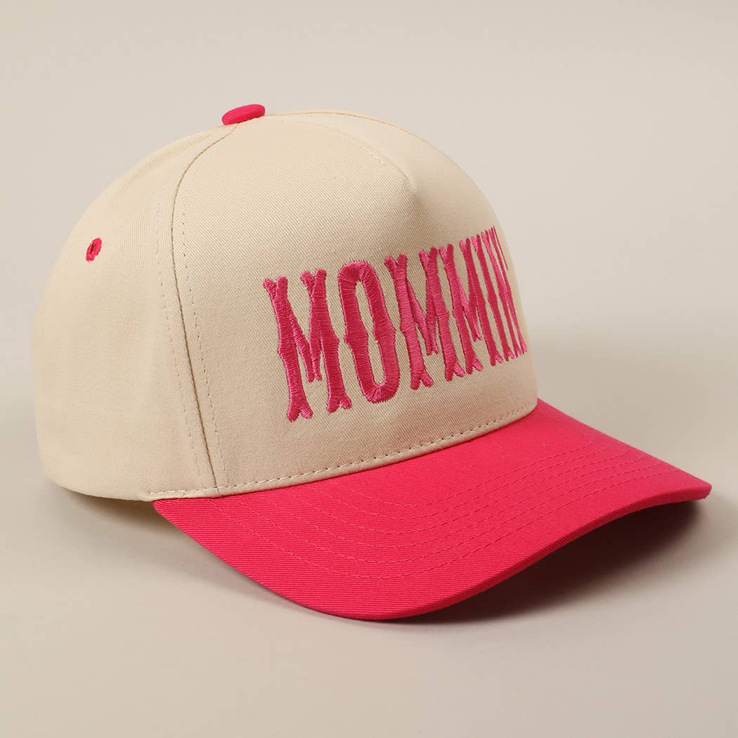 Fashion City – wholesale Trucker hat – Unisex – MOMMIN' Letter Embroidery Two-Tone Trucker Hat7
