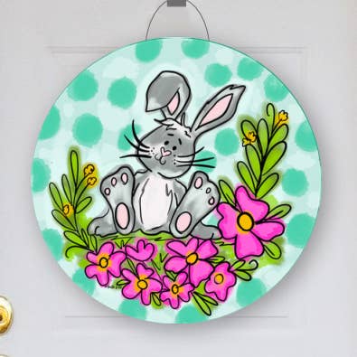 Welcome Friends Bunny Feet Door Hanger for wholesale by Baxter & Me
