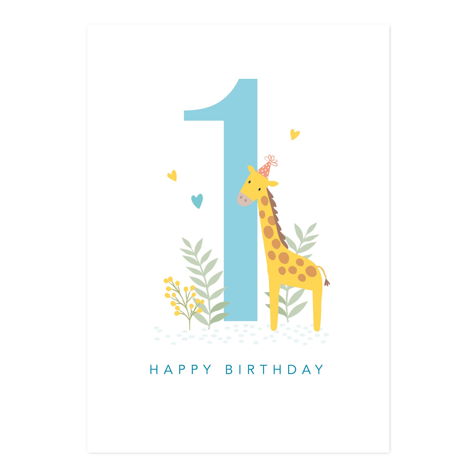 Klara Hawkins - Wholesale Birthday Card - Happy Birthday Card | Age 1 Giraffe Card | Baby Boy1