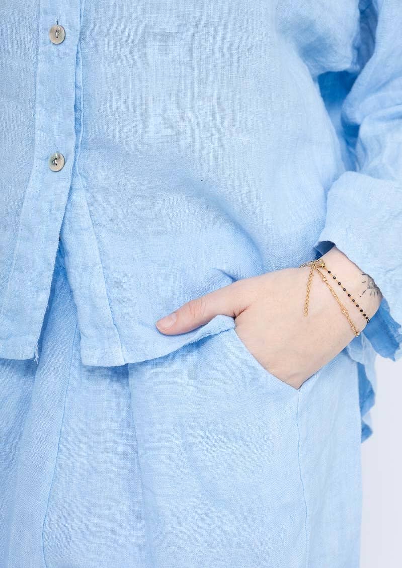 LINEN & COTTON HOUSE - Vente Chemise à col boutonné – femme - CHEMISE EN LIN. 48902 NINA5