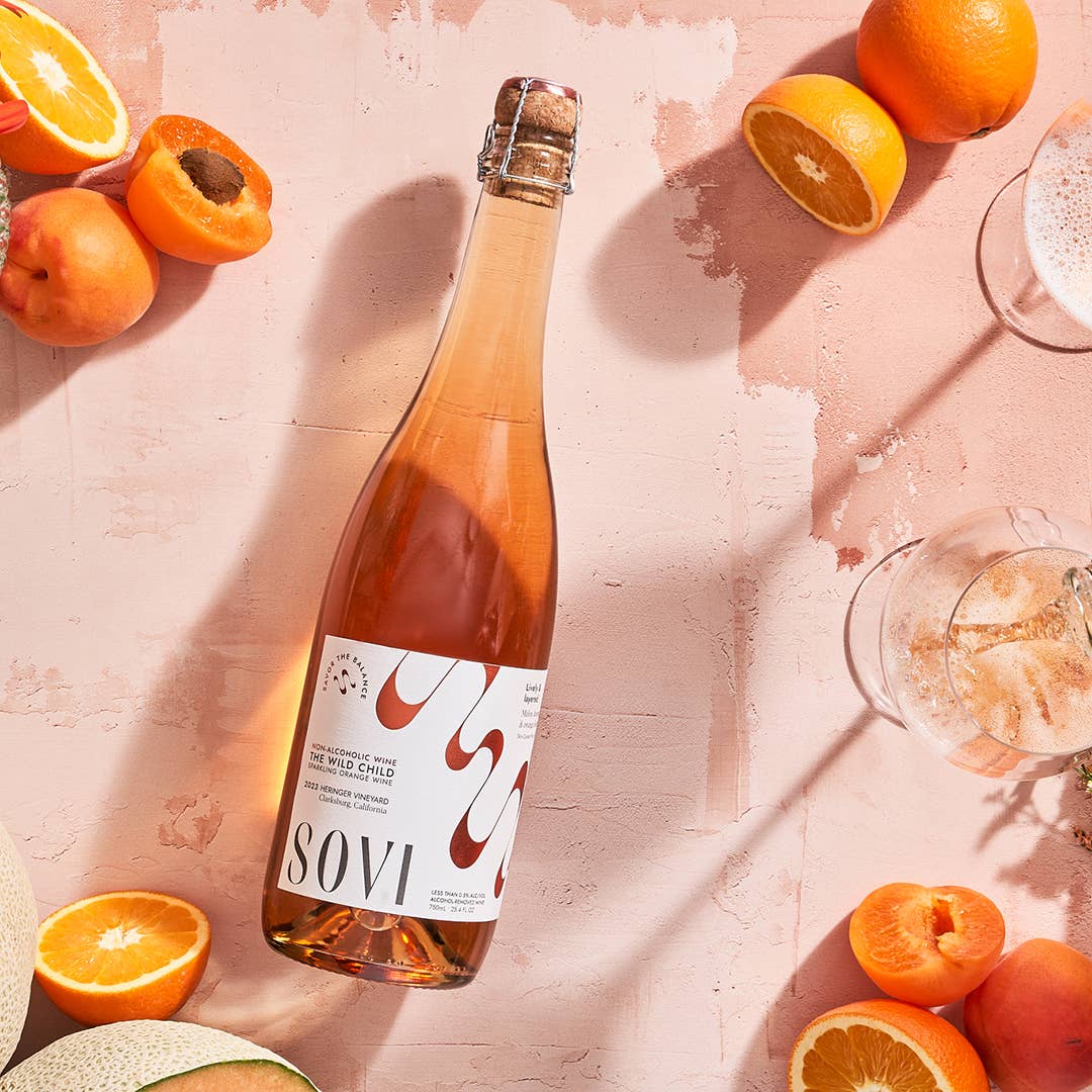 Sovi Wine Co. - Wholesale Non-Alcoholic Spirits/Wine/Beer - The Wild Child - Sparkling Orange - Non-Alcoholic Wine 2
