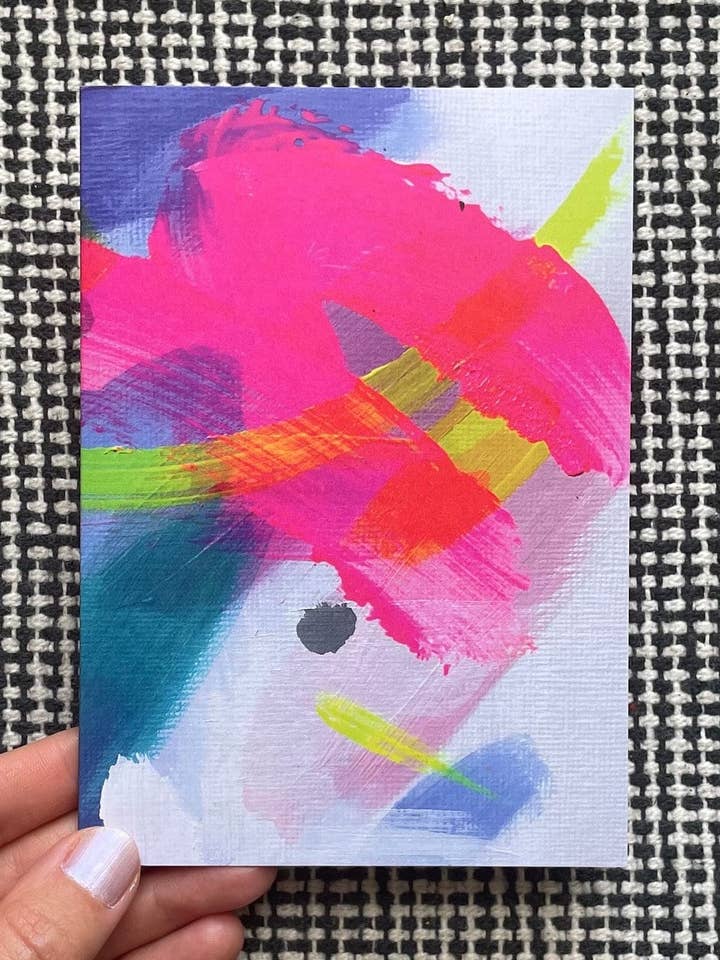 Swish And Dot Greeting Card for wholesale by Beth Garner