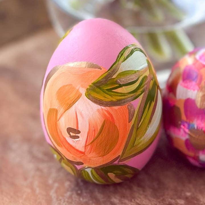 Small Pink and Gold Egg for wholesale by Jessica Reynolds Art