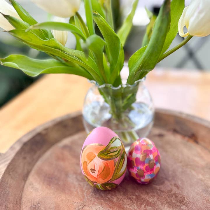 Small Pink and Gold Egg for wholesale by Jessica Reynolds Art