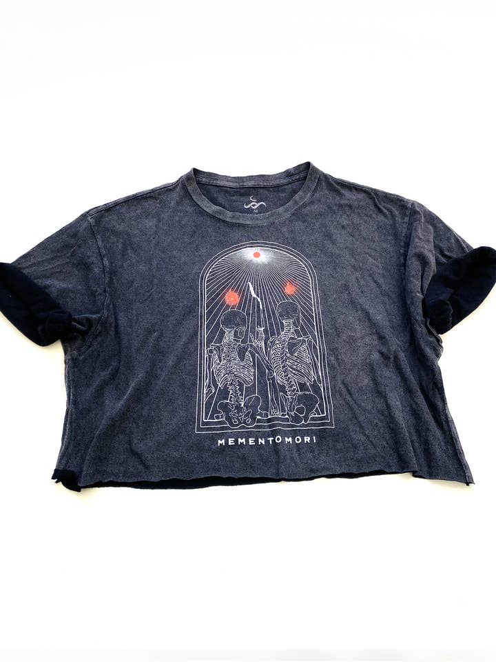 NEOCLASSICS - Wholesale Screen Printed T-Shirt - Women's - Memento Mori Crop T-Shirt4