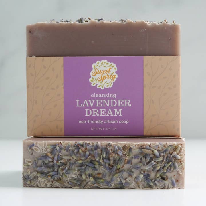 Lavender Dream Artisan Soap Bar for wholesale by Sweet Sprig